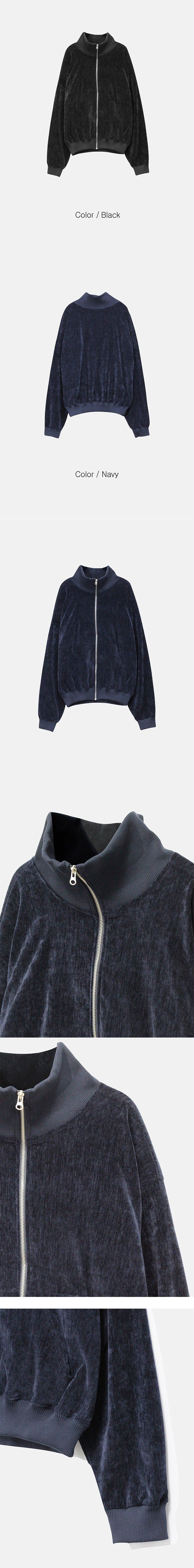 [SET UP가능] Velvet track zip up(4color)