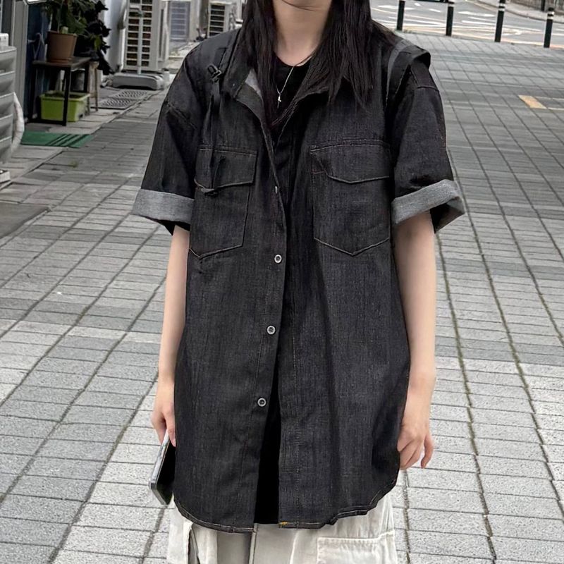 PEARCLAN（ペアクラン）の「two pocket denim short sleeve shirt（Tops）」