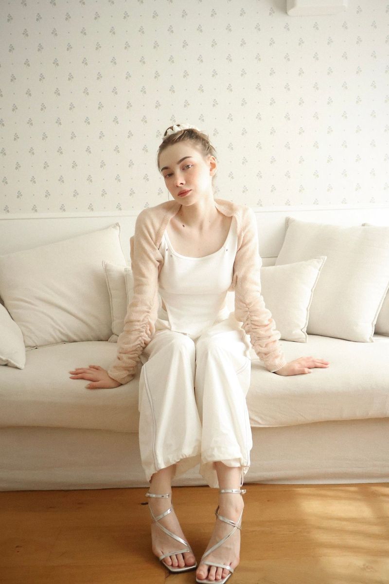 Side line track pants (ivory)