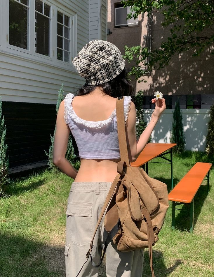 Honey loose fit net beanie