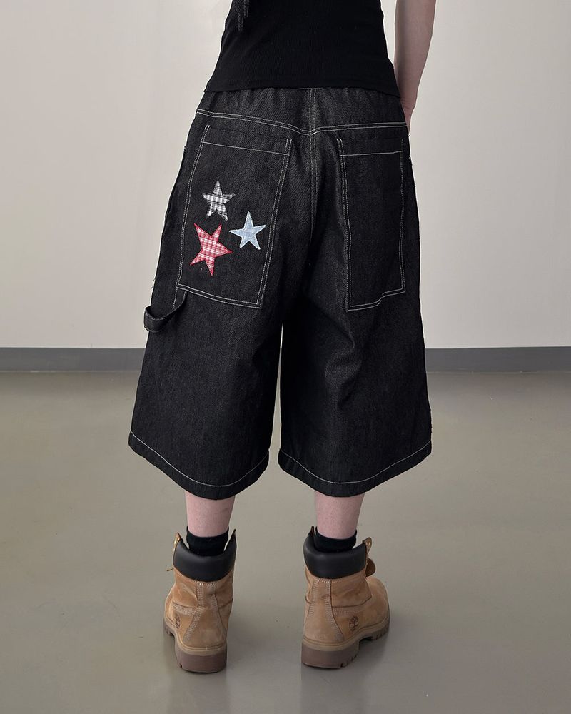 Stel Patch Bermuda Denim Pants