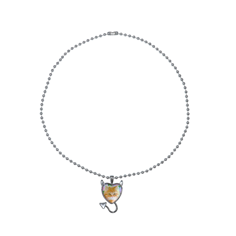 Devil heart necklace