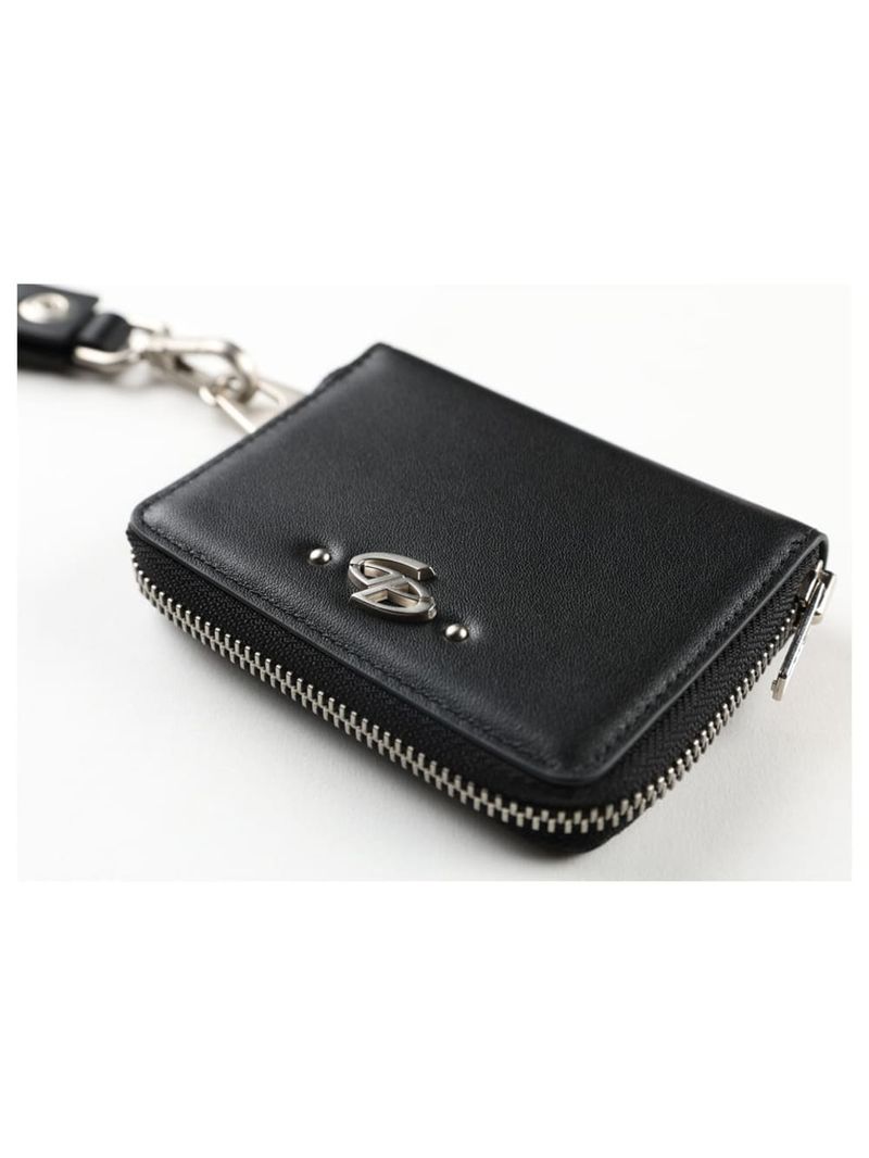 BUCKLE KEYRING LEATHER WALLET