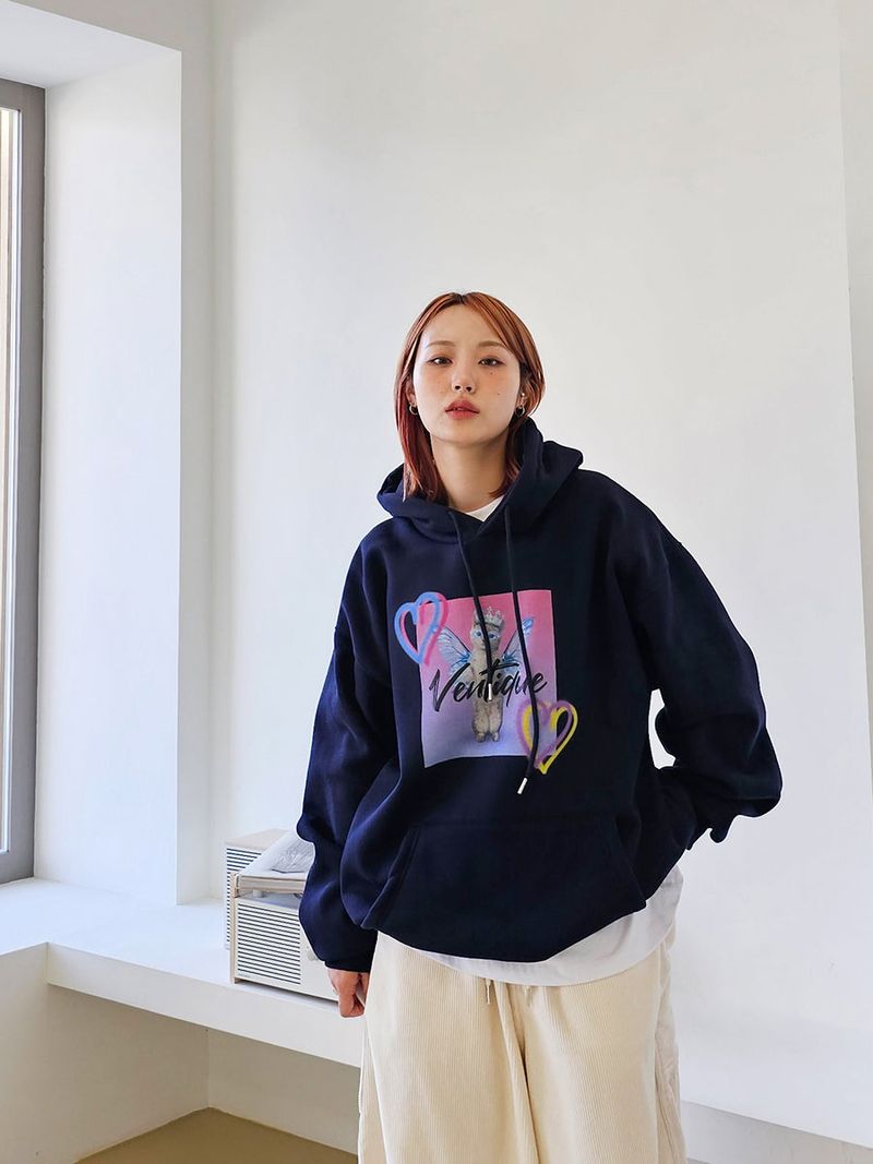 VENTIQUE Flying Cat Hoodie 3color