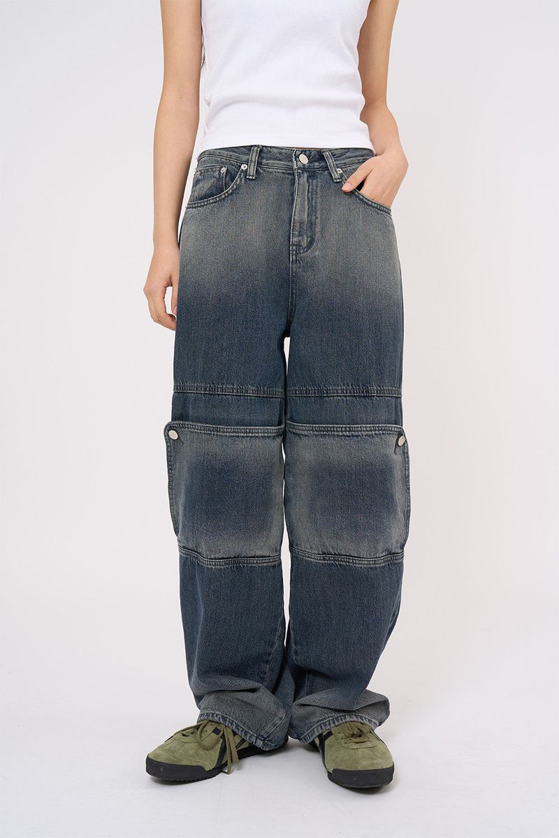 Raucohouse（ラウコハウス）の「Gradation washed knee cover denim pants（Pants）」