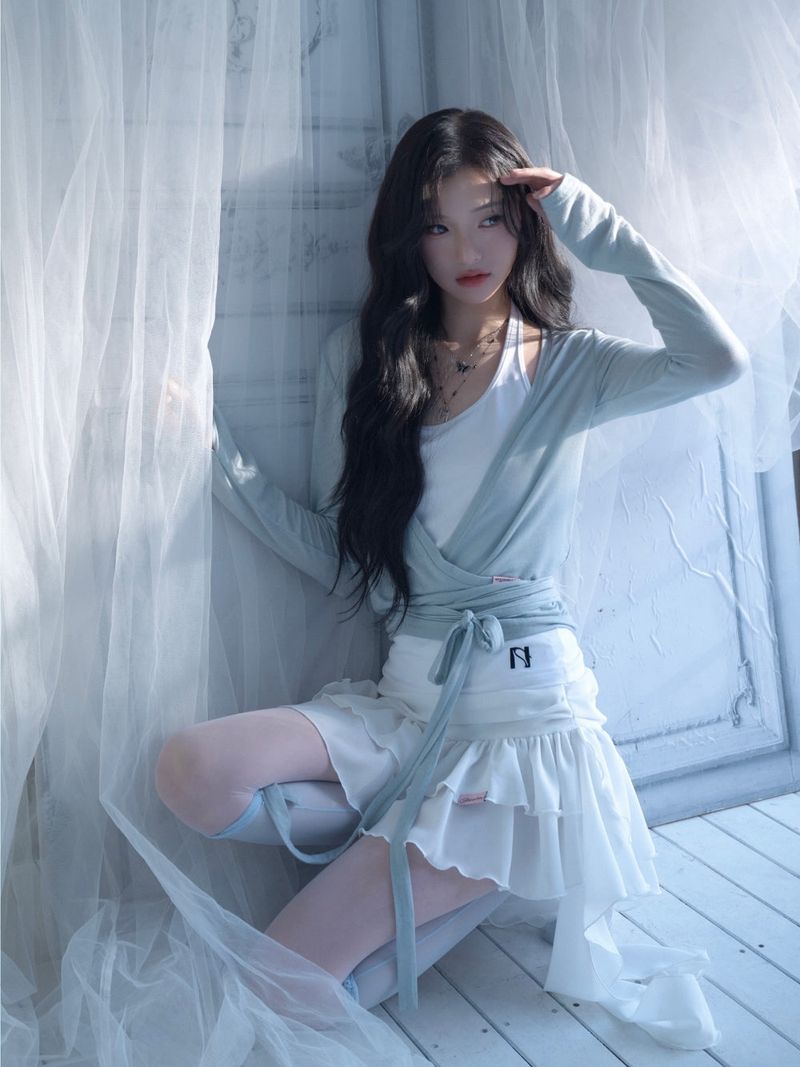 Swan Sheer Wrap Cardigan