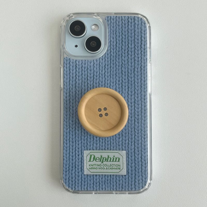 DELPHIN（デルフィン）の「ウッデンボタンスマホグリップ（スマホグッズ/小物）」