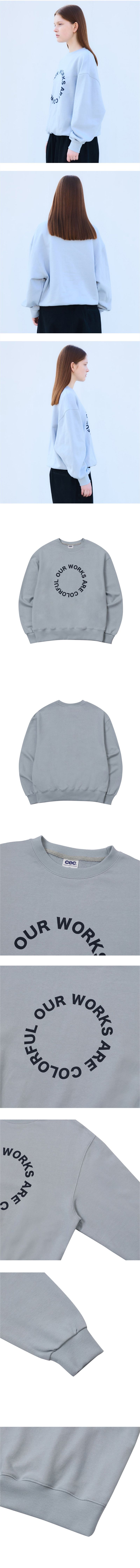 CIRCLE LOGO SWEATSHIRT(BLUE GRAY)