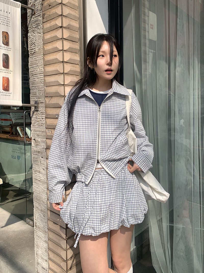 LIGHT CHECK BLOUSON (2C)