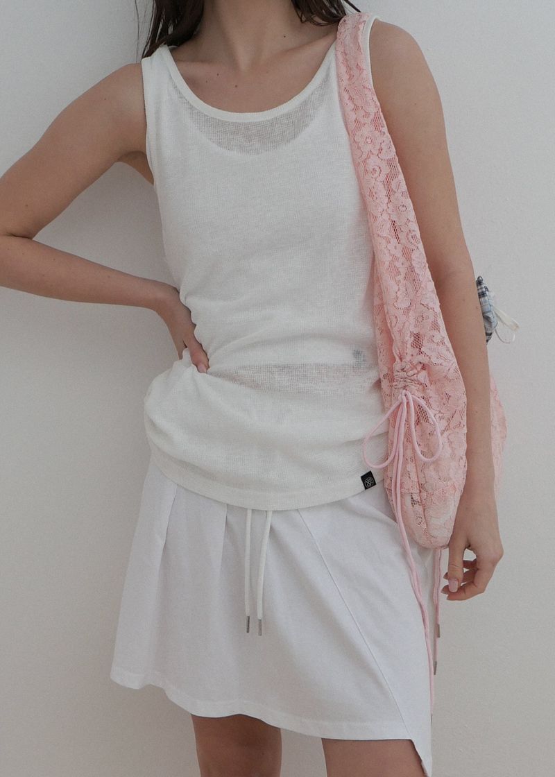 VOOR（ボル）の「Linen Shirring Sleeveless Top_Ivory（Tops）」