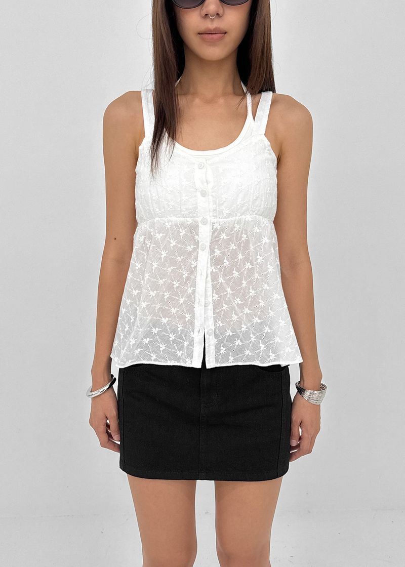 [MADE] Cocotin Punching Sleeveless Blouse