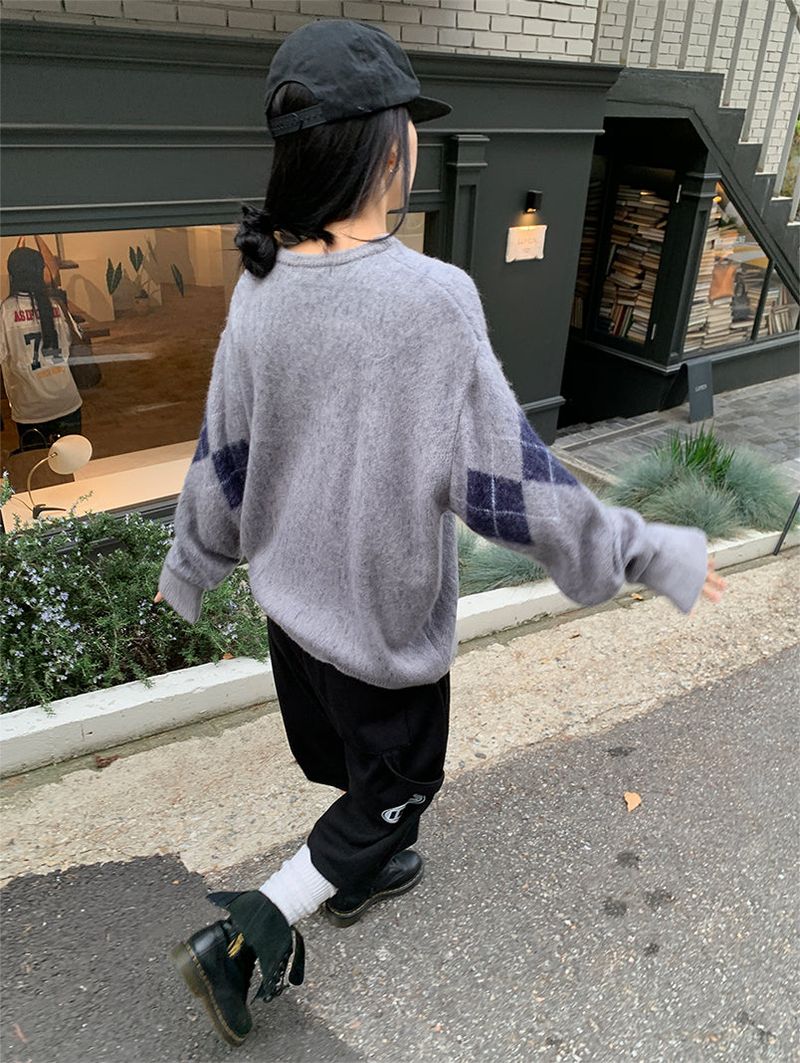 BRUSH ARGYLE KNIT (3C)