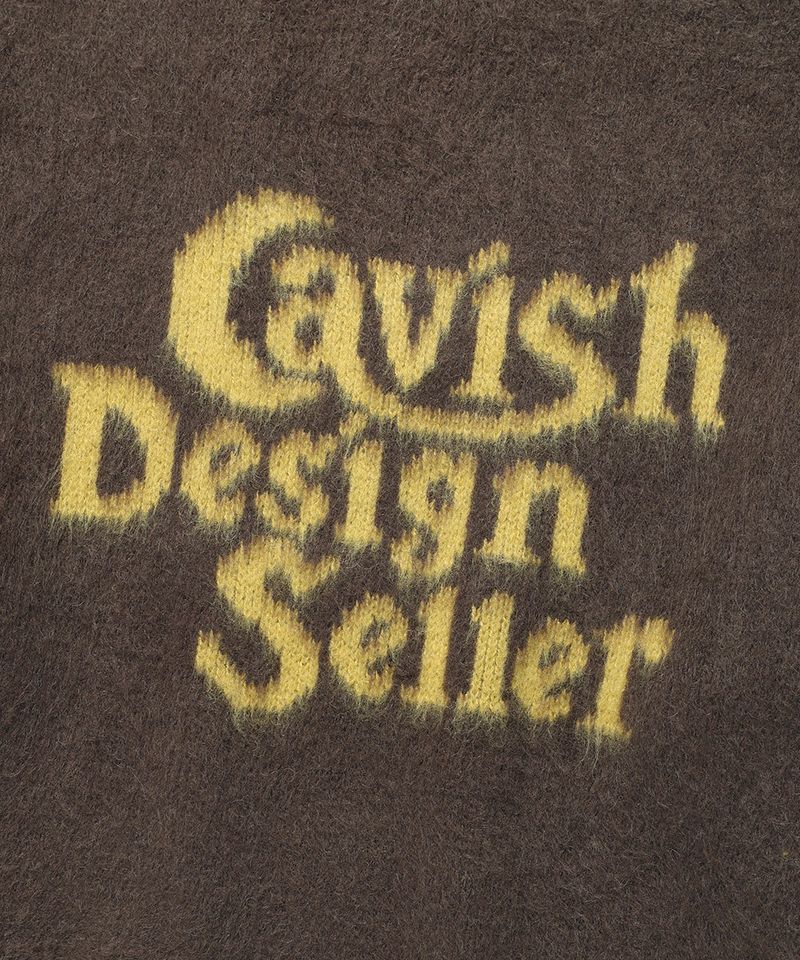 BRUSHED SELLER LOGO KNIT CREWNECK BROWN(CV2DFUK600A)