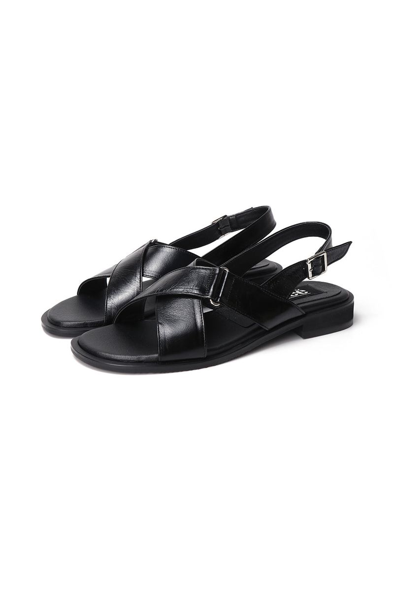 NIE CROSS STRAP SANDALS_3COLORS