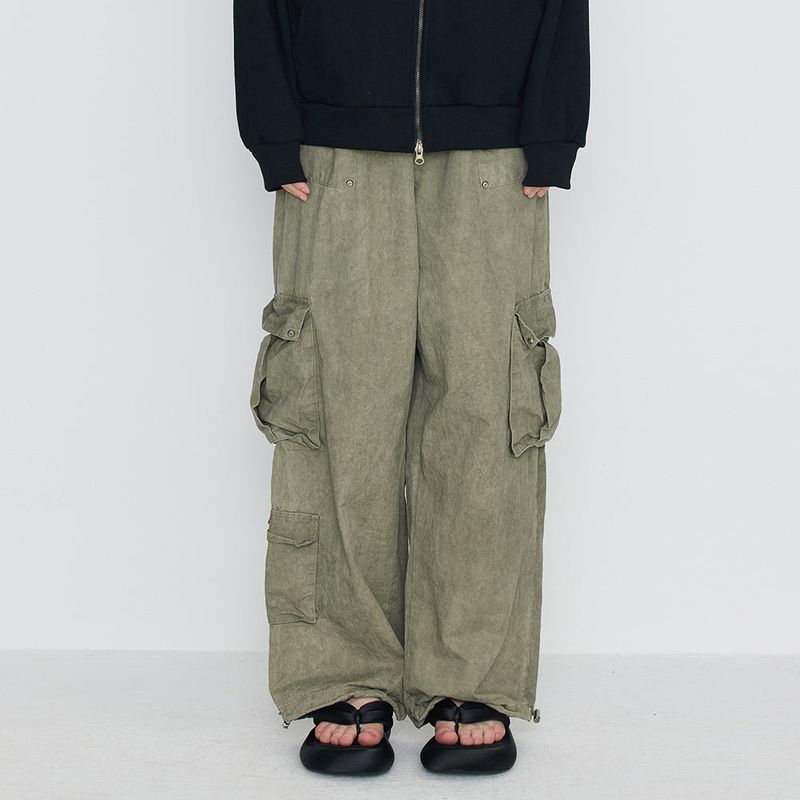 Sserpe(セルぺ)の「Washing Cotton Cargo Banding Pants Vintage Khaki(Pants)」