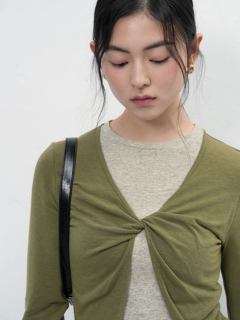 GENERAL IDEA（ジェネラルアイディア）の「【即日発送】layered twist t-shirts（Tops）」