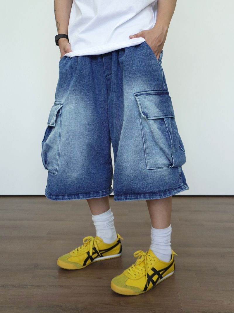Vintage Washed Denim Shorts 3C