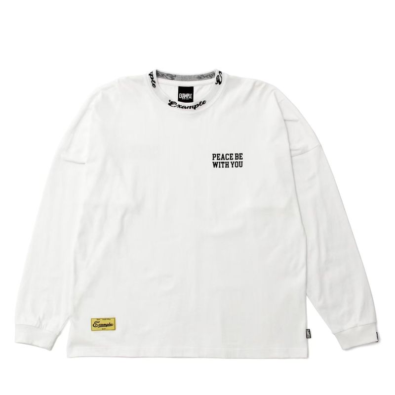 EXAMPLE CURSIVE CIRCLE LOGO BIGCOLLAR L/S TEE