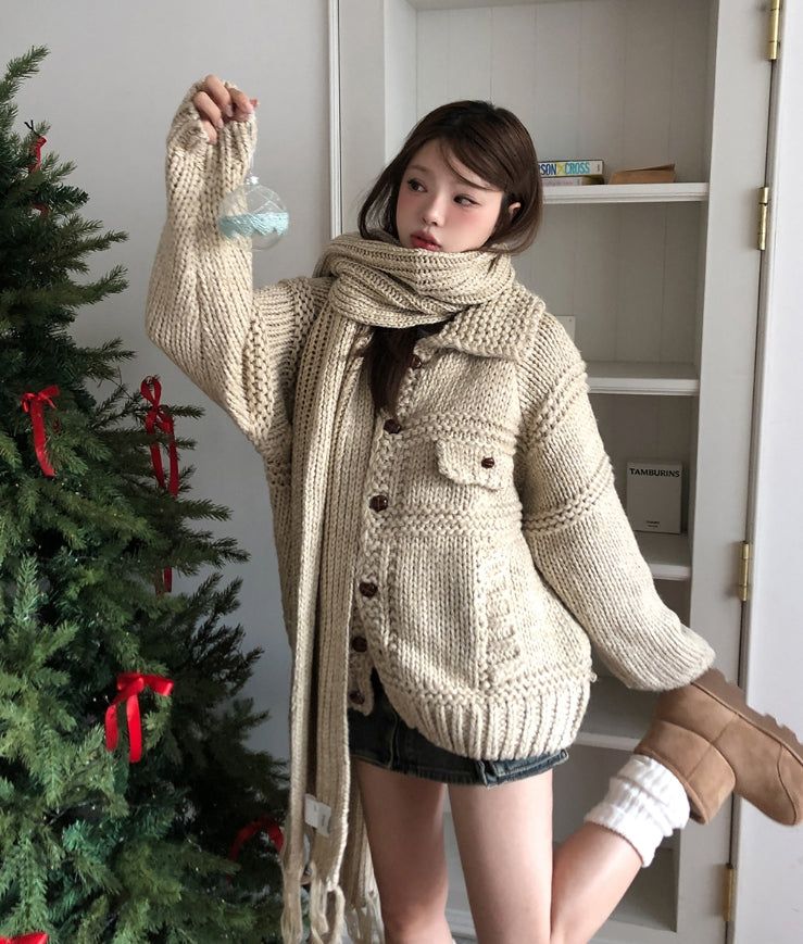 [wool20%] Ellie Bokashi Weaving Muffler