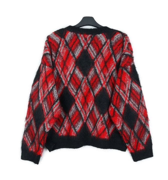Laken faded argyle knit