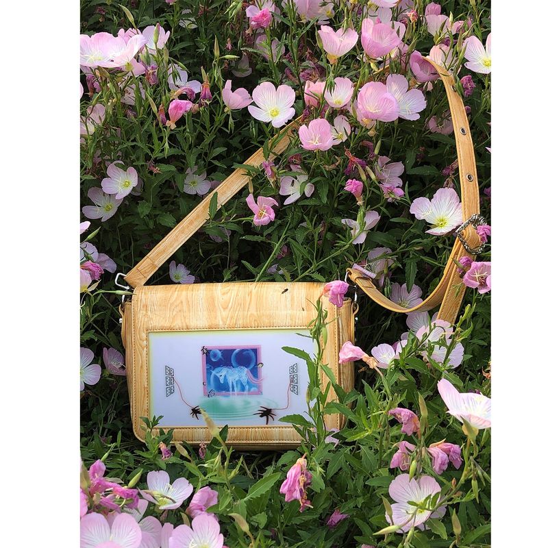 3D raster wood pattern bag