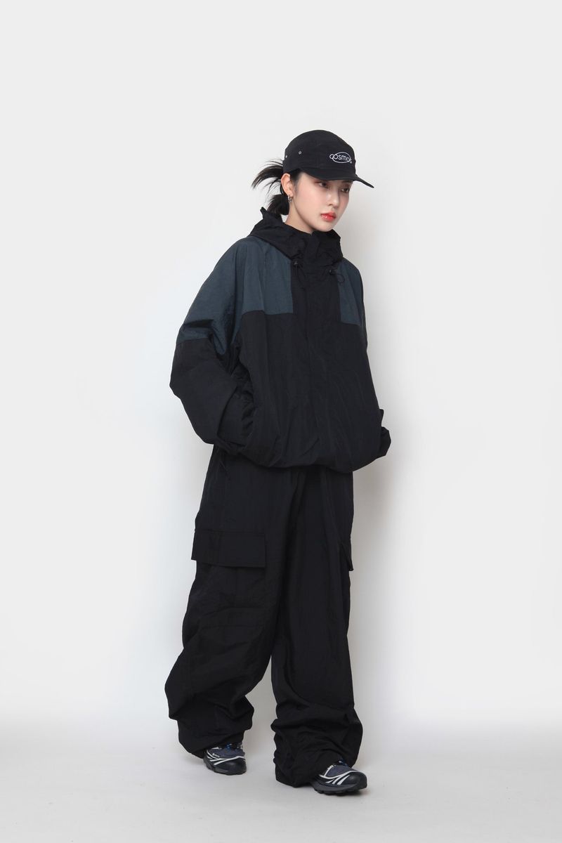 mountain colored nylon jacket