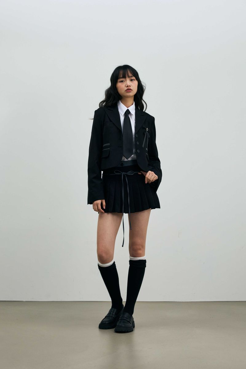 SCARLET PLEATS SKIRT PANTS / BLACK