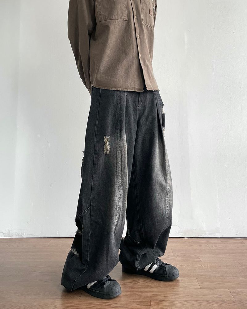 Frey Fold Denim Pants