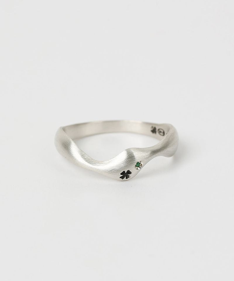 Clover wave ring GR (925 silver)