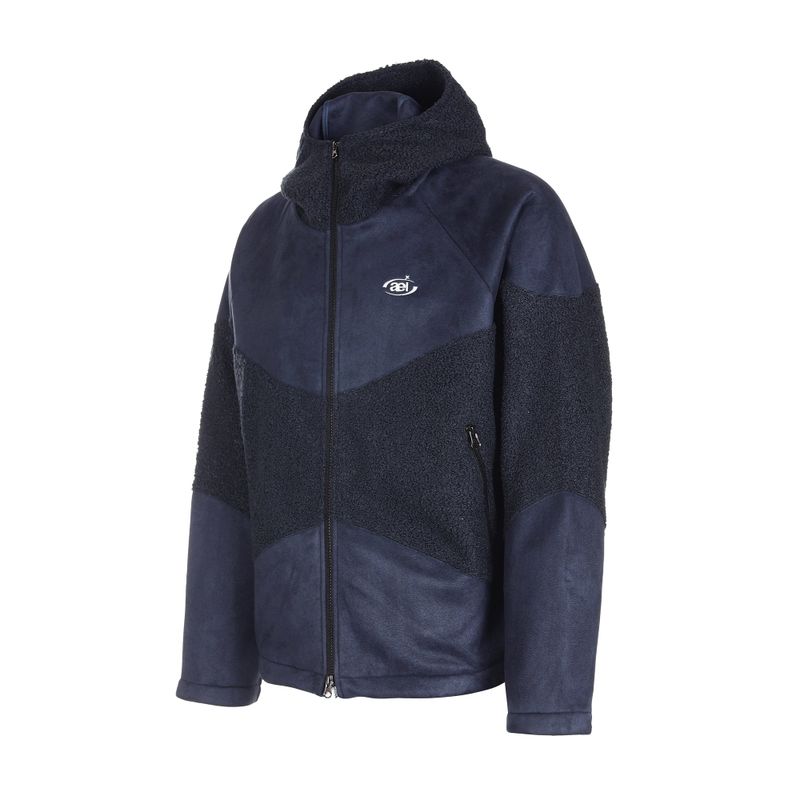 FLEECE HOODIE ZIP-UP [NAVY]