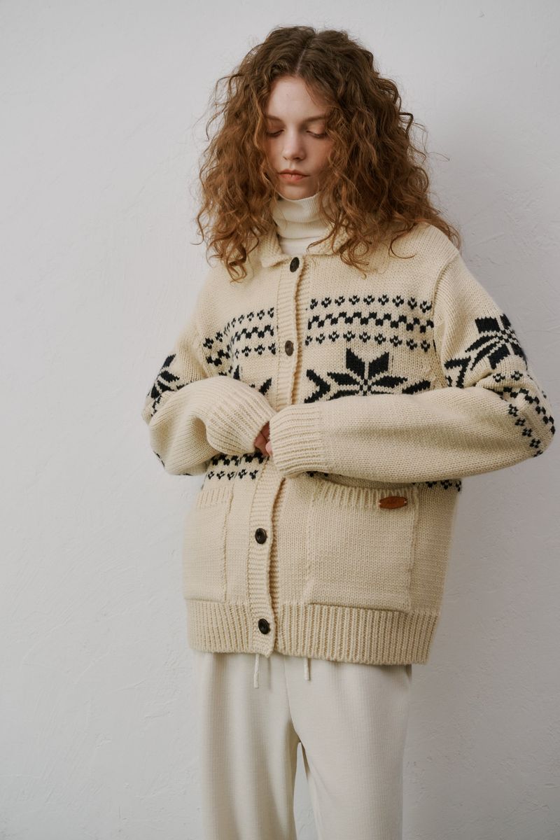 Snow cowichan cardigan (Ivory)