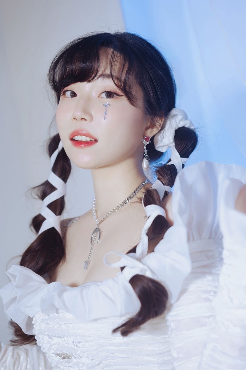 Heart Jewel Longdrop Piercing - Rosepink