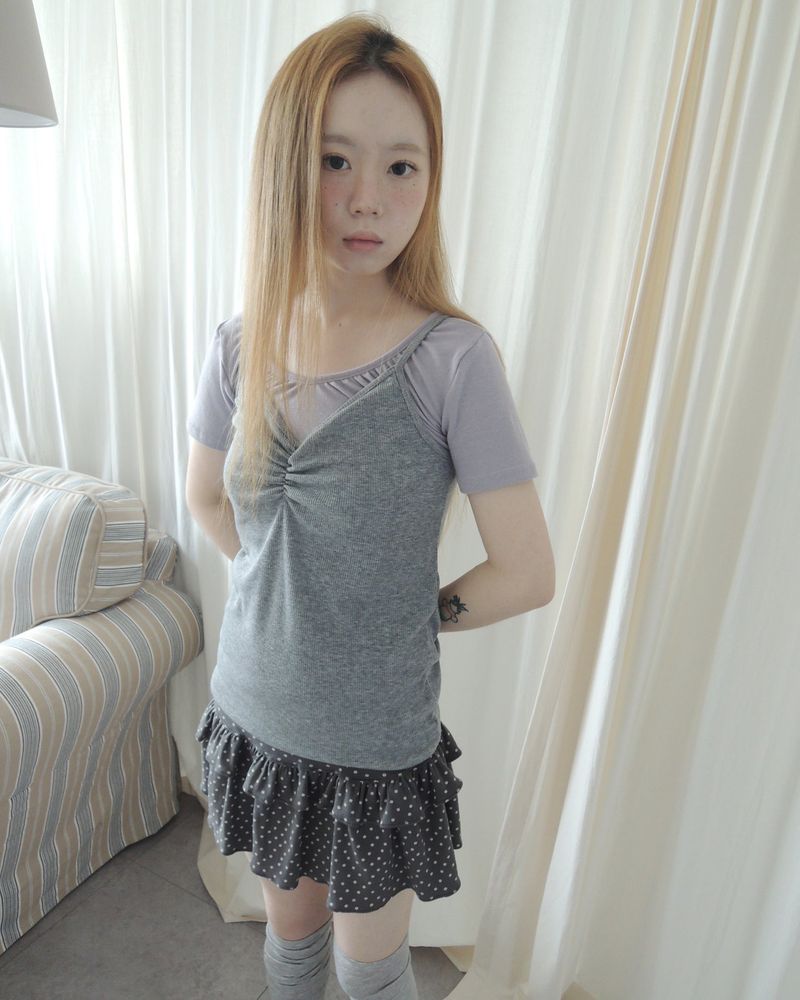 SIO SHIRRING CAMI