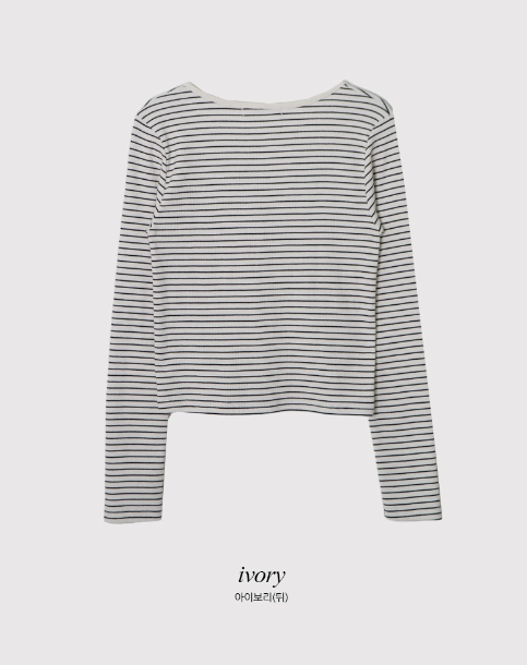 Border Square Embroidery T-shirt (4color)