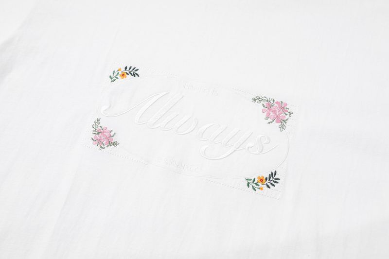 ALWAYS EMBROIDERED T-SHIRT(WHITE)