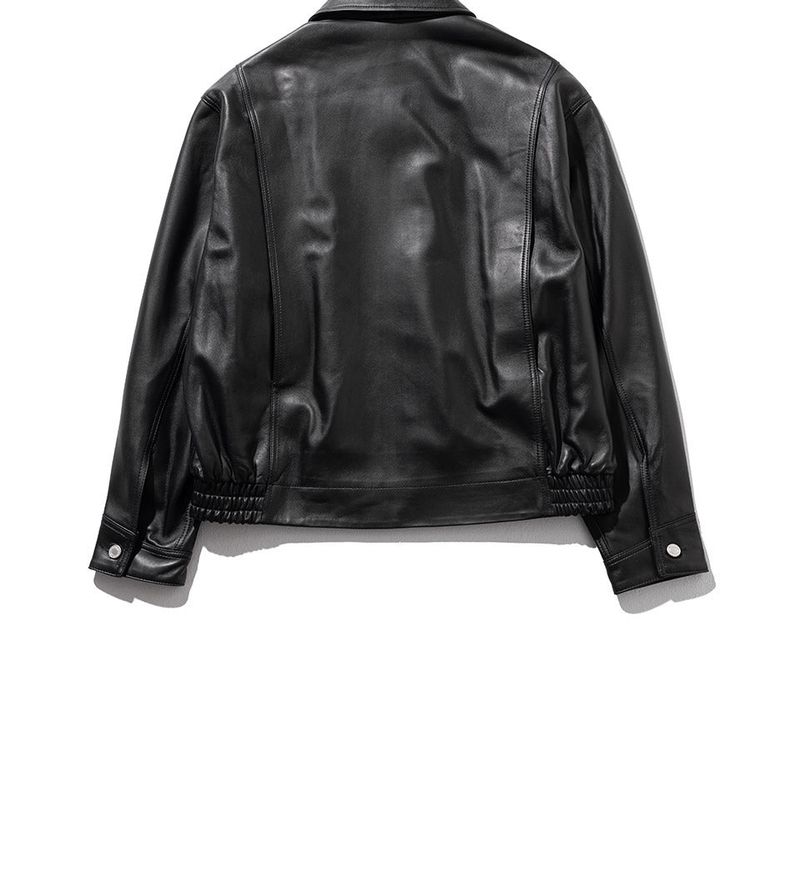 LAMSKIN OVERFIT BOMBER JACKET