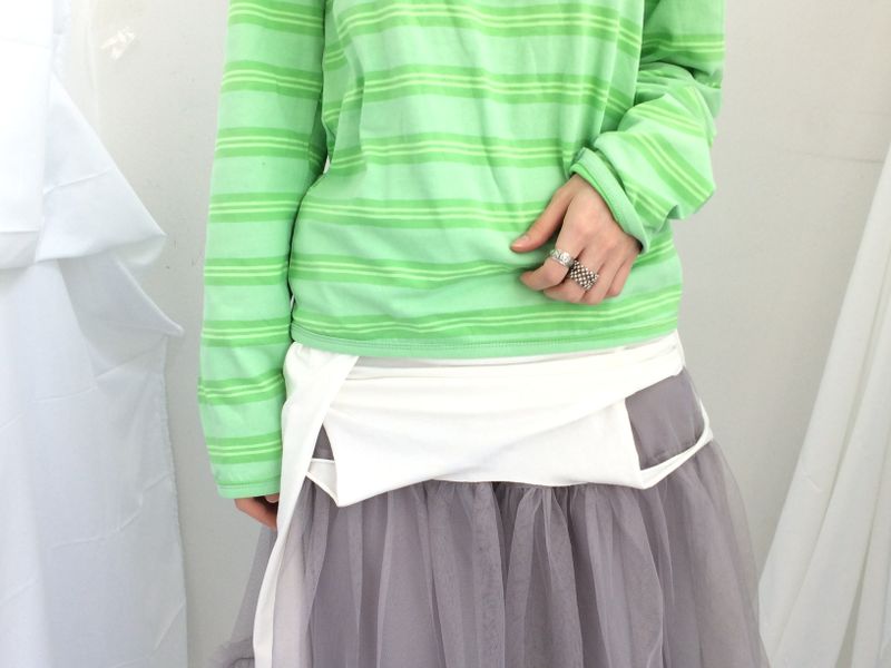 Stripe Lime Hood