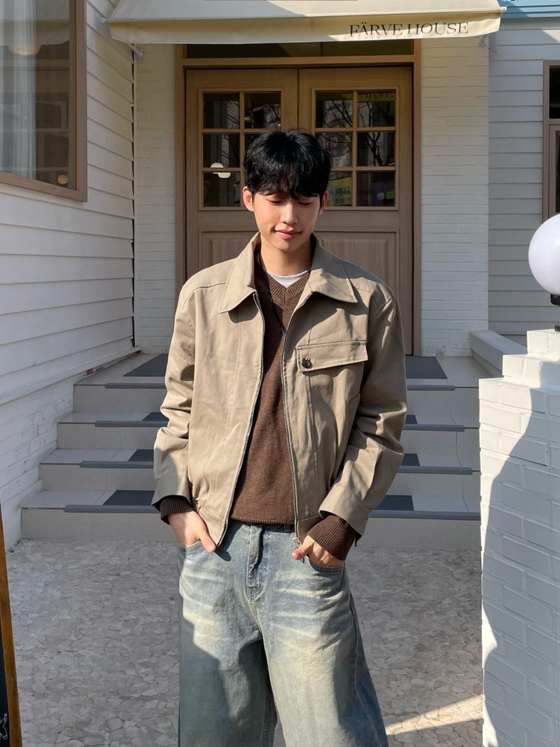 City Collar Blouson Jacket (2 Colors)