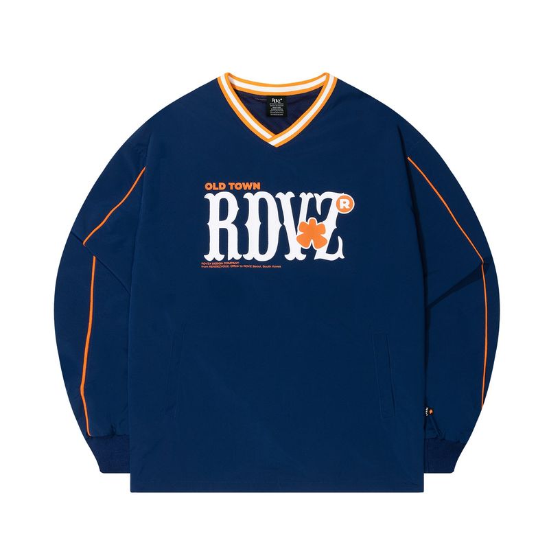 RDVZ（ランデブー）の「Vネックパイピングプルオーバーウォームアップ（トップス）」
