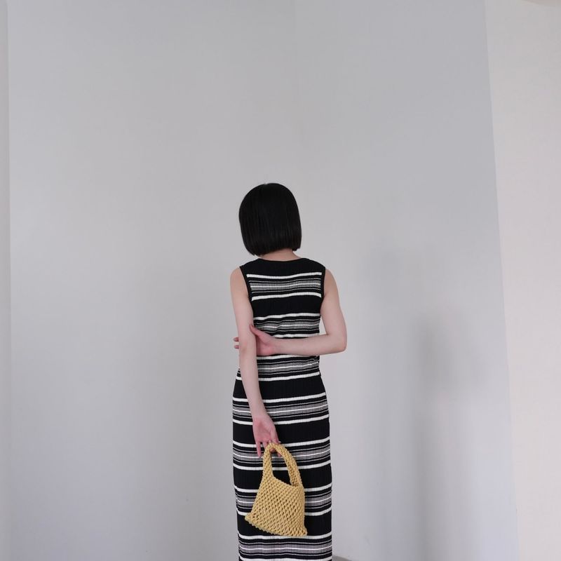 border knit one-piece