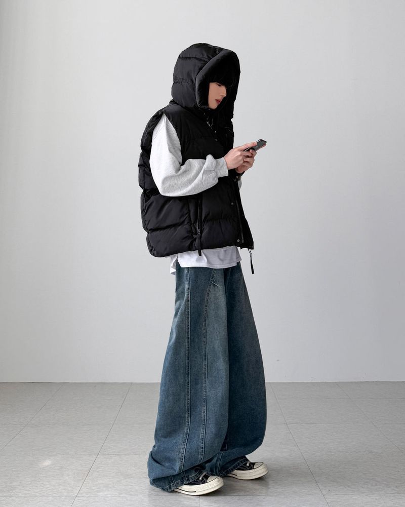 Plus Hood Padding Vest