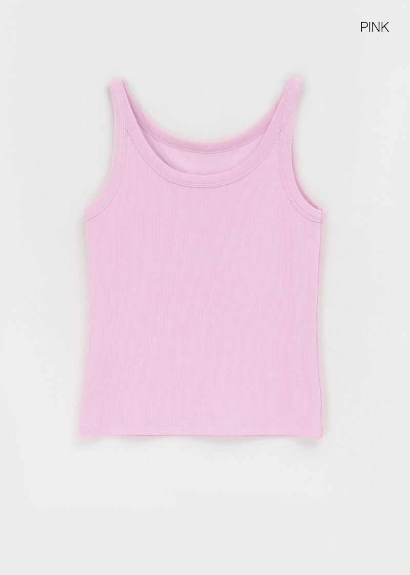 [MADE] Plio U-Neck Ribbed Sleeveless Top
