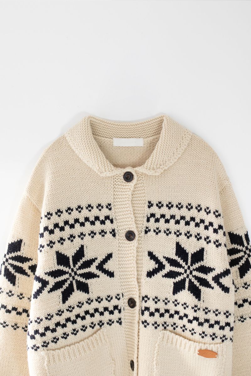Snow cowichan cardigan (Ivory)