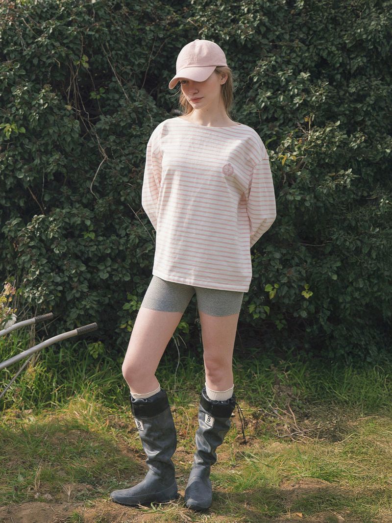 ERICA embroidery stripe T-shirt