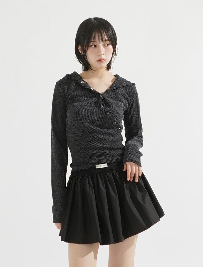Wrap hooded crop top