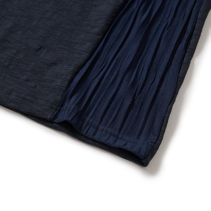 Crease half T-shirts / Navy