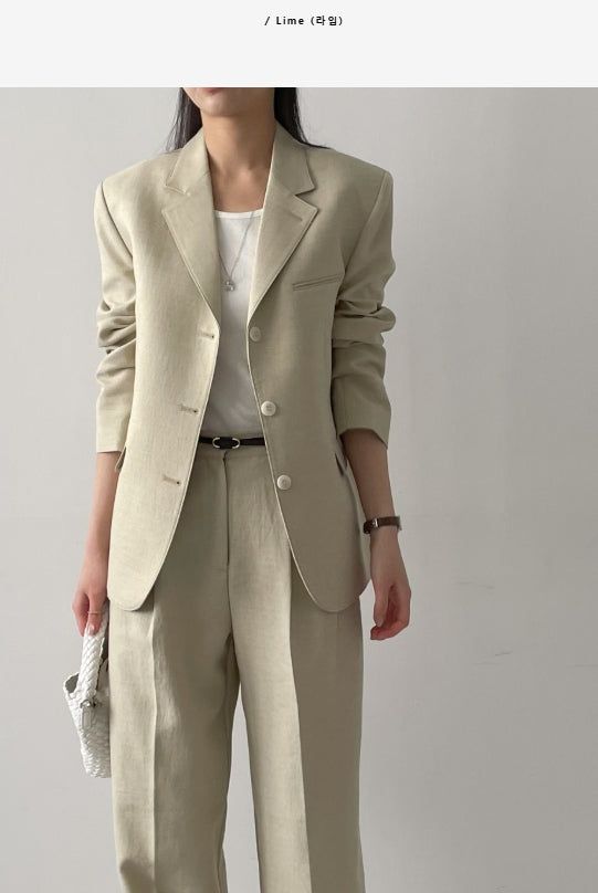 INCHANT ME(インチャントミー)の「Ber Linen Loose Fit Single Jacket(Jackets/Outerwear)」