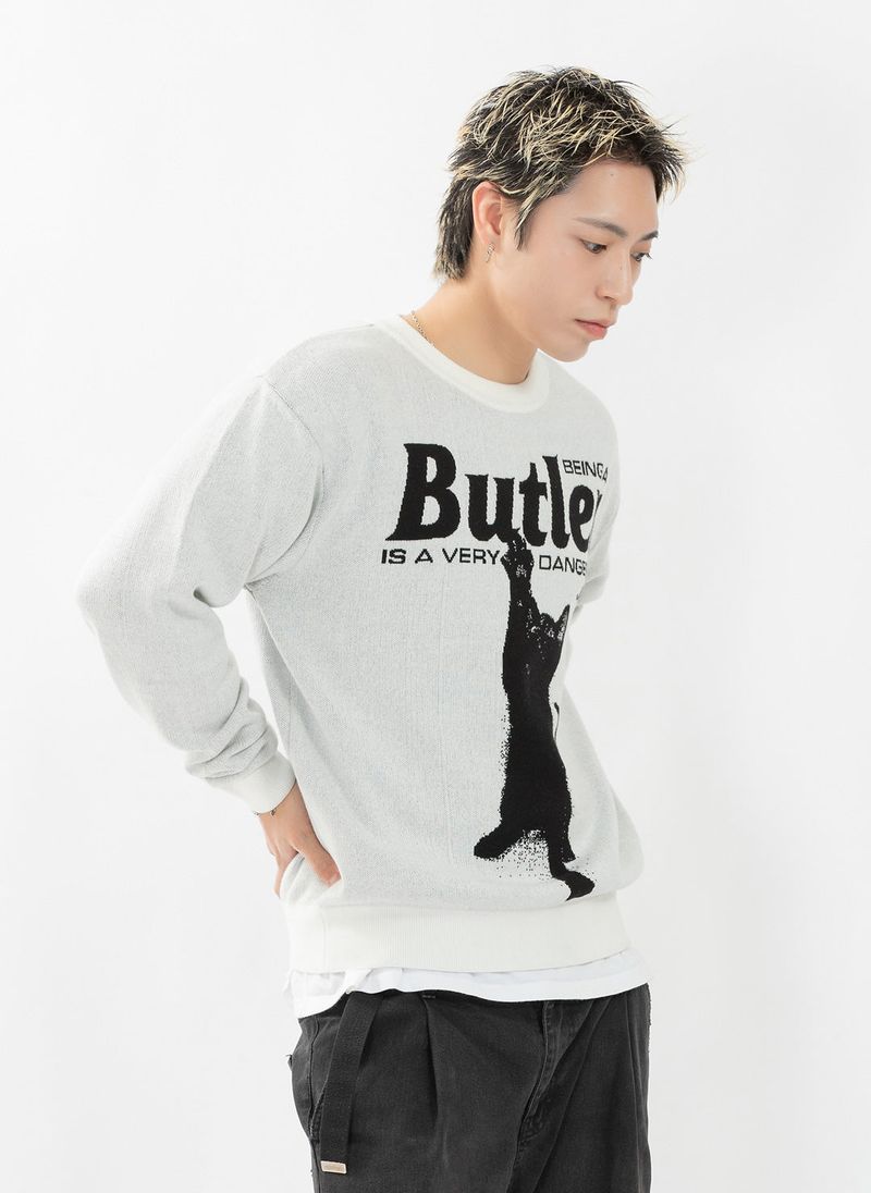 CAT BUTLER Knit Sweater (WHITE)