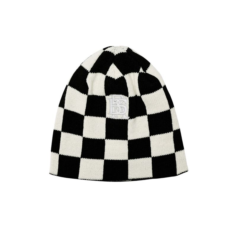 BSRABBIT(ビエスラビット)の「BSR2223FWBN057 BSR LOGO BEANIE CHECKER BOARD(Hats)」