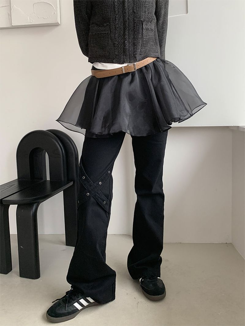 VEIL ORGANZA FRILL SKIRT (3C)